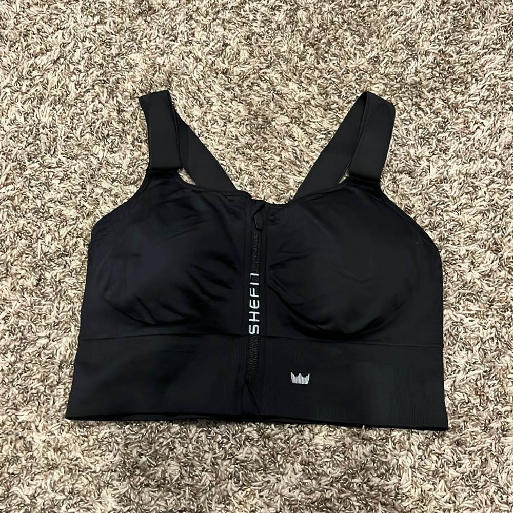 Shefit black low impact sports bra size 2Luxe